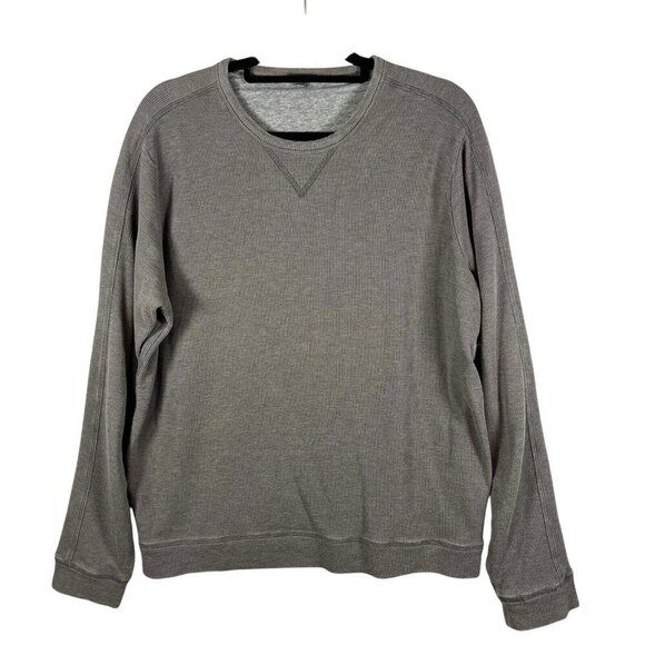 Vince Gray Long Sleeve Mouline Thermal Waffle Knit T-shirt Size Large‎ Men's - Picture 1 of 7